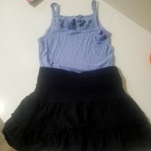 Justice girls skirt and top, 2 pc size 12